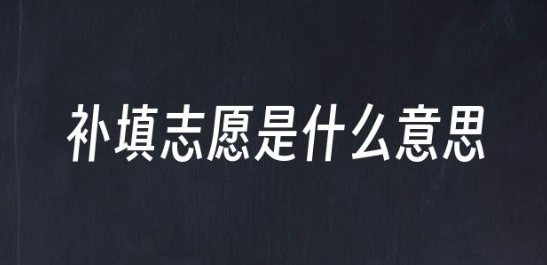 补填志愿是什么意思(什么叫补报志愿啊)