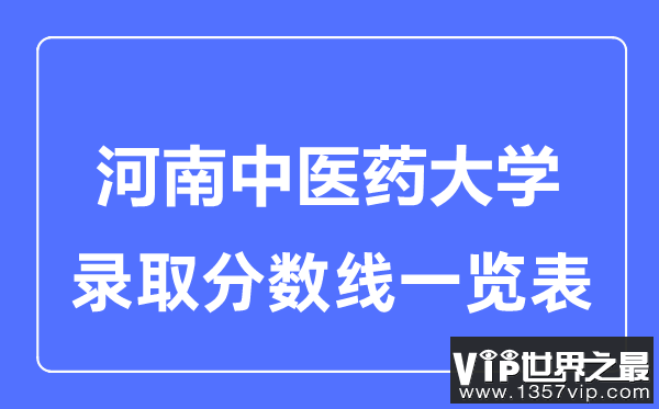 2023年高考多少分能上河南中医药大学？附各省录取分数线