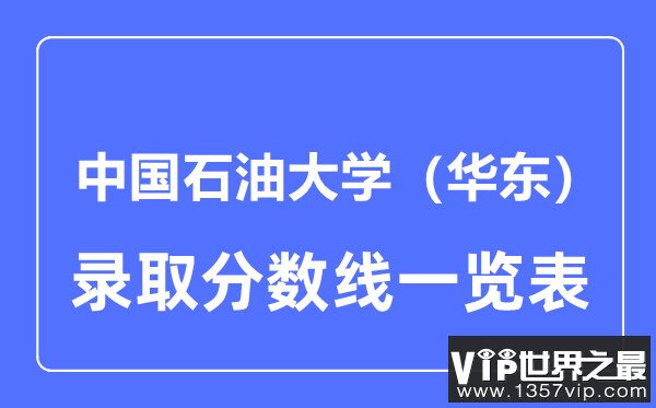 2023年高考多少分能上中国石油大学（华东）？附各省录取分数线