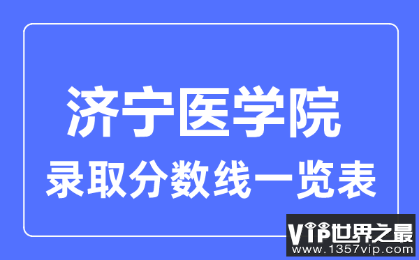 2023年高考多少分能上济宁医学院？附各省录取分数线