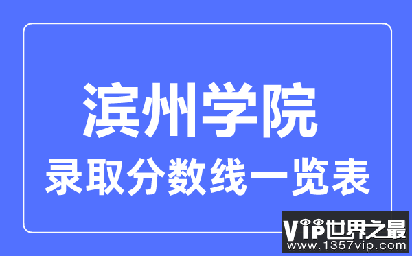 2023年高考多少分能上滨州学院？附各省录取分数线