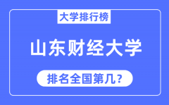 2023年山东财经大学排名_最新全国排名第几?