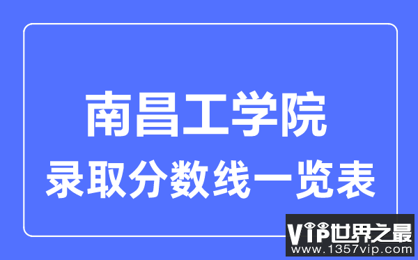 2023年高考多少分能上南昌工学院？附各省录取分数线