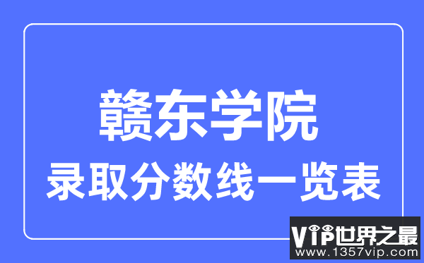 2023年高考多少分能上赣东学院？附各省录取分数线