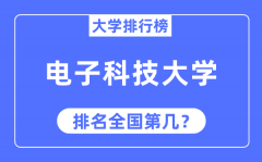 2023年电子科技大学排名_最新全国排名第几?