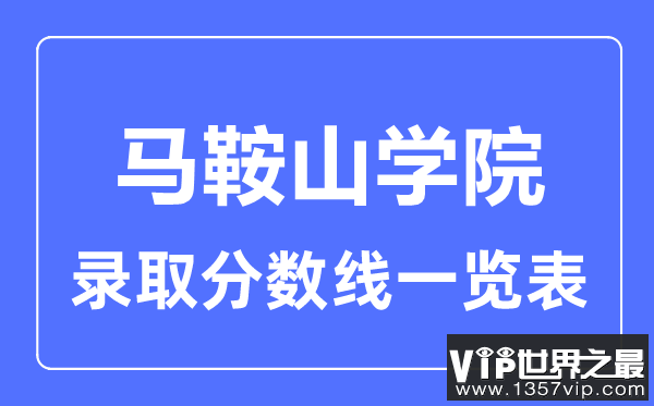 2023年高考多少分能上马鞍山学院？附各省录取分数线