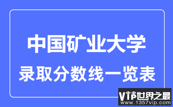 2023年高考多少分能上中国矿业大学？附各省录取分数线