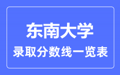 2023年高考多少分能上东南大学？附东南大学各省录取分数线一览表