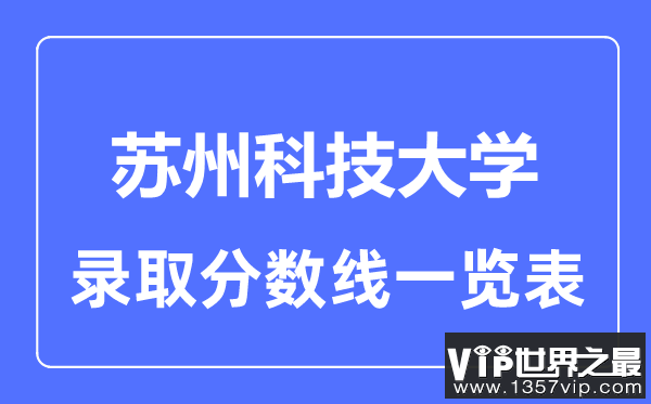 2023年高考多少分能上苏州科技大学？附各省录取分数线