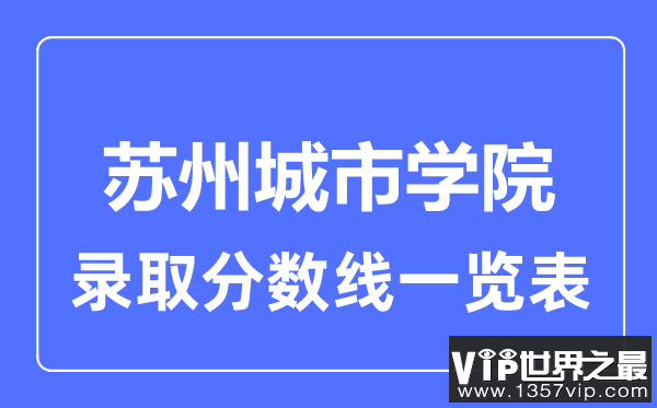 2023年高考多少分能上苏州城市学院？附各省录取分数线