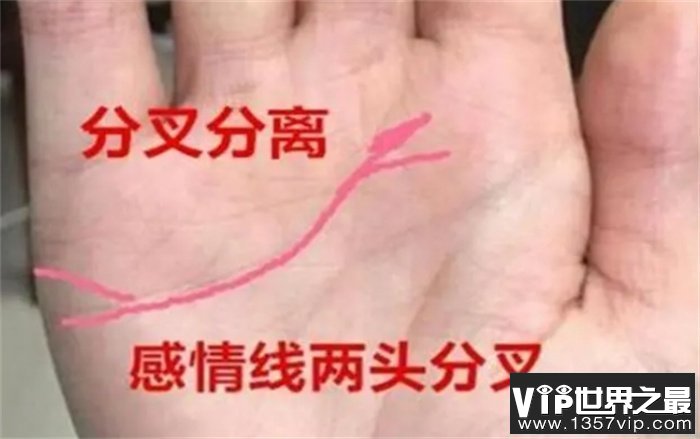 手相上这条线出现“分叉”，注定难逃婚姻不顺的命运，你是吗？